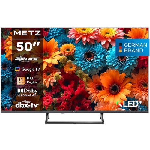 TV UHD METZ 50MQF7500 QLED GOOGLE TV AI 120Hz 5ETH ΕΓΓΥΗΣΗ
